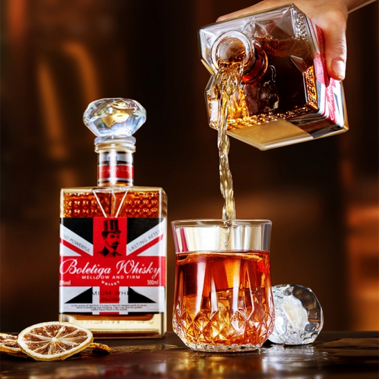 BOLETIGA纪念版威士忌英国进口洋酒40度礼盒装赠2个酒杯（500ml*2瓶礼盒装）